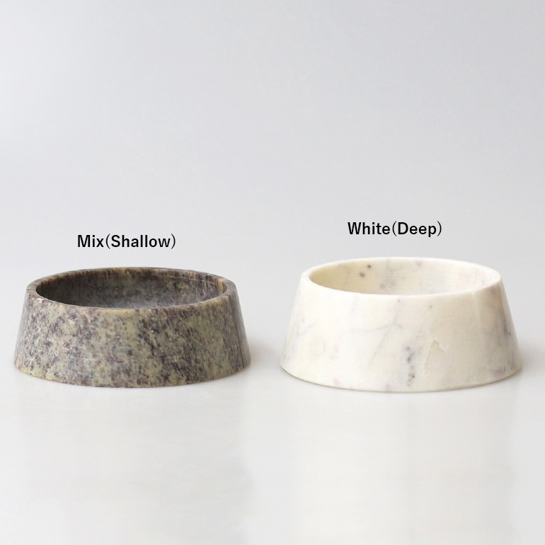 PUEBCO プエブコ｜MARBLE PET BOWL White (Deep)