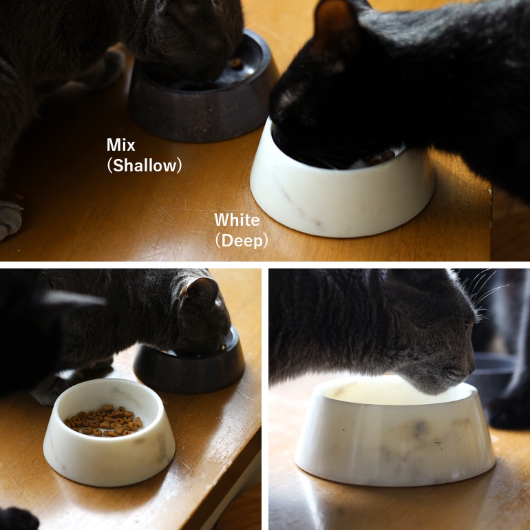 PUEBCO プエブコ｜MARBLE PET BOWL White (Deep)