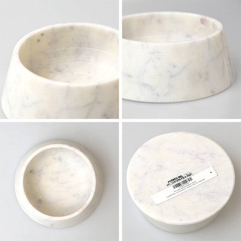 PUEBCO プエブコ｜MARBLE PET BOWL White (Deep)