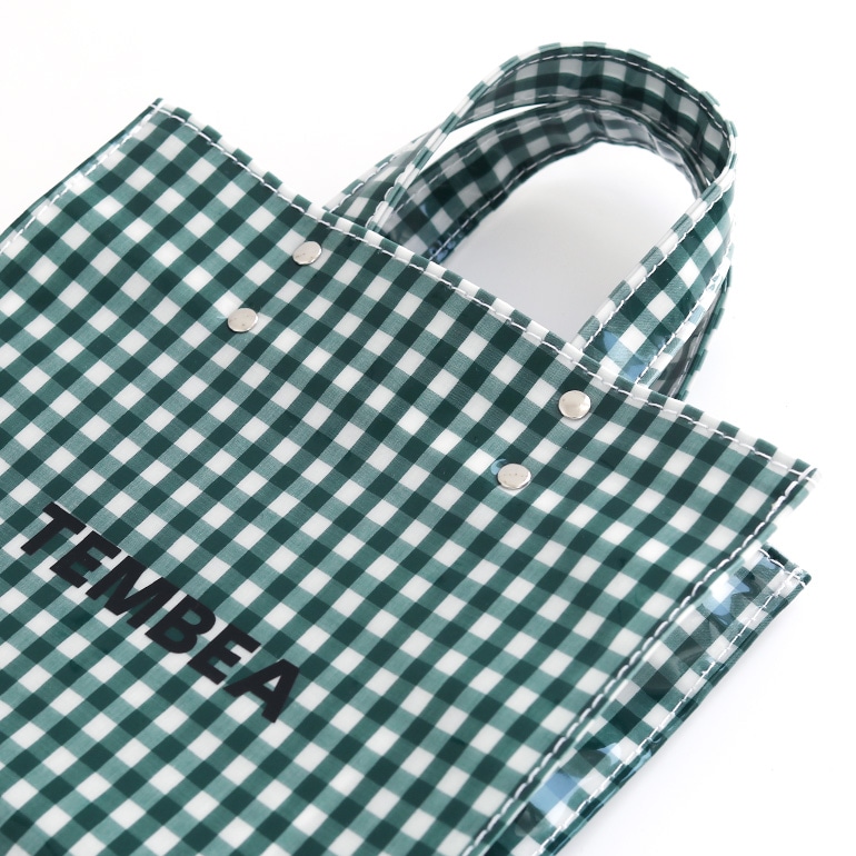 TEMBEA テンベア｜PAPER TOTE SMALL GINGHAM GREEN 通販｜DUPON35