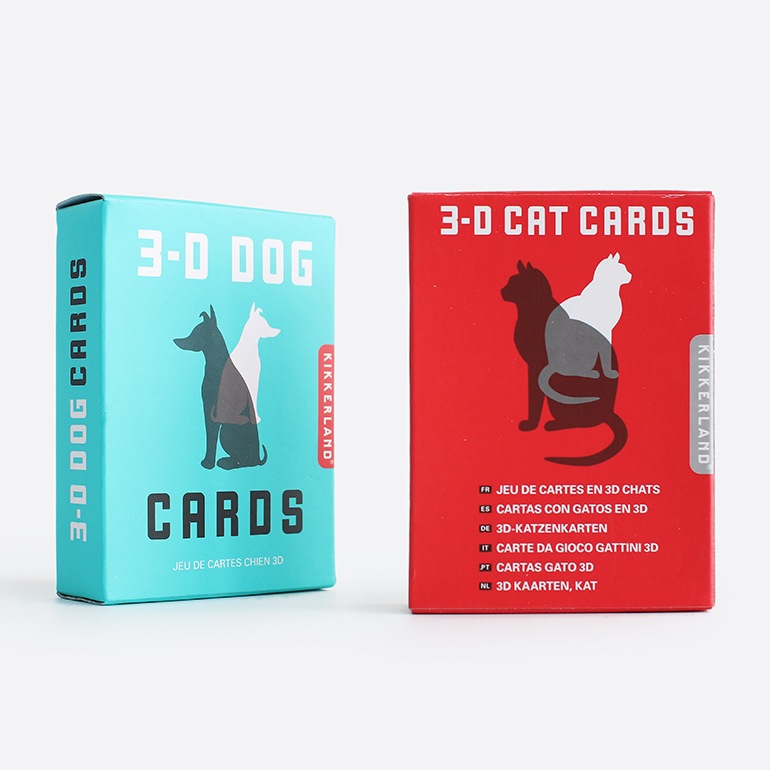 KIKKERLAND キッカーランド｜3D Cat/Dog Cards トランプ