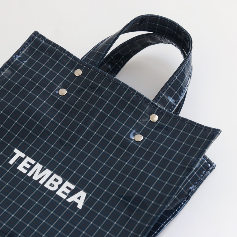TEMBEA テンベア｜PAPER TOTE SMALL　CHECK BLUE
