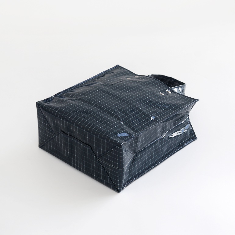 TEMBEA テンベア｜PAPER TOTE SMALL　CHECK BLUE