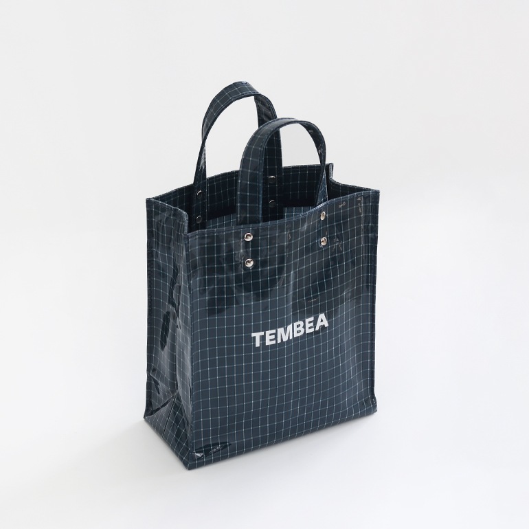 TEMBEA テンベア｜PAPER TOTE SMALL　CHECK BLUE