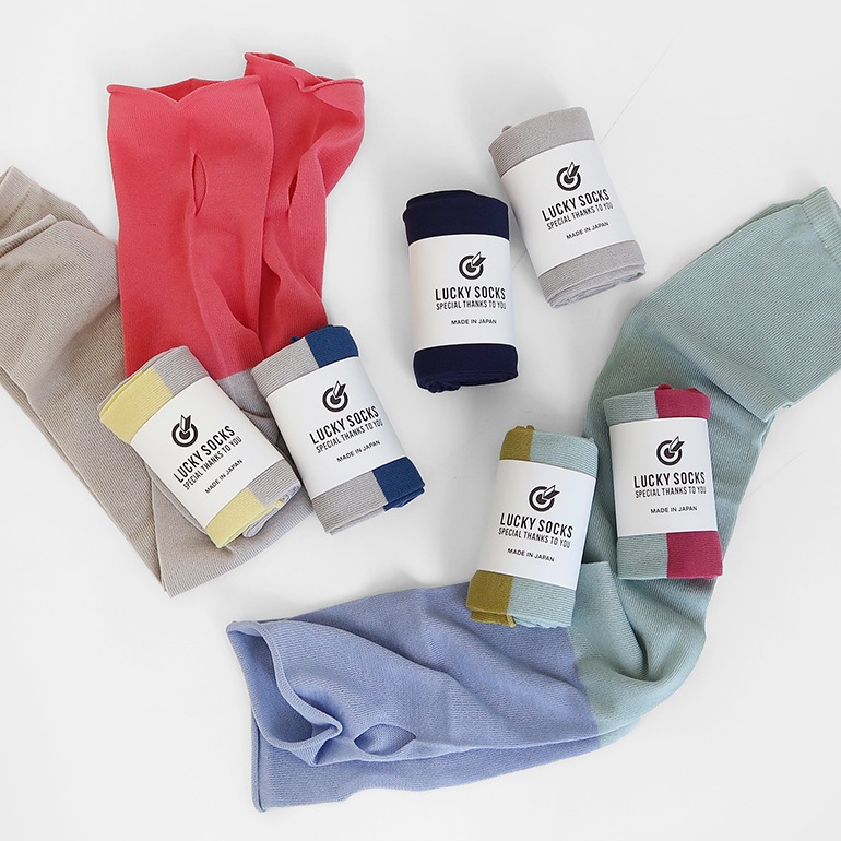 LUCKY SOCKS ラッキーソックス｜UVカットクールアームカバー ツートーン アイスシルバー【全3色】