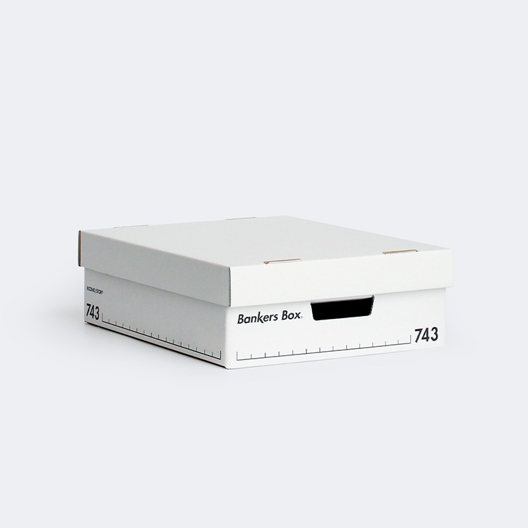 Fellowes フェローズ｜BANKERS BOX 743sボックス 6個1パック（ブラック）