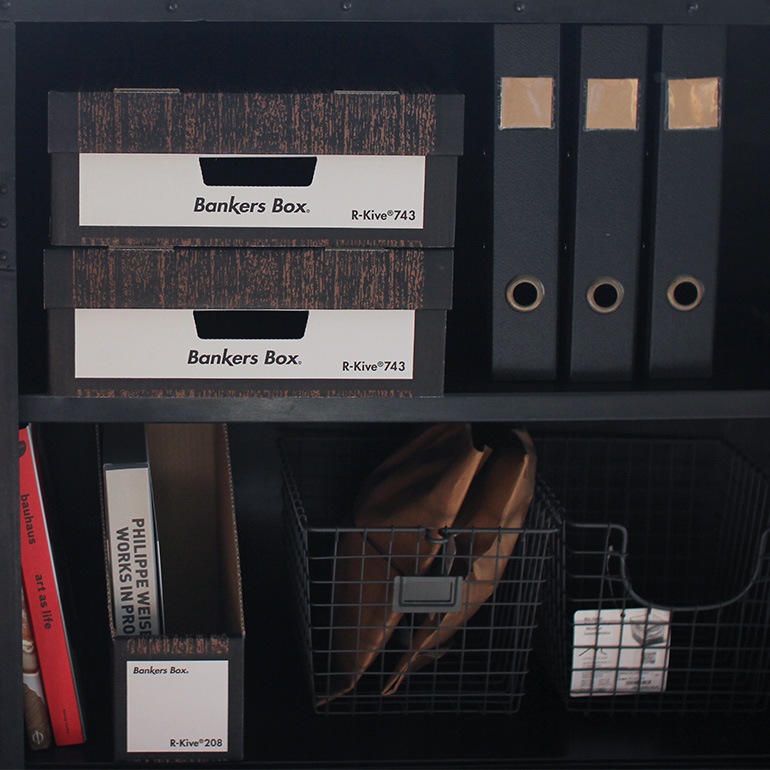 Fellowes フェローズ｜BANKERS BOX 743sボックス 6個1パック（ウッドグレイン）