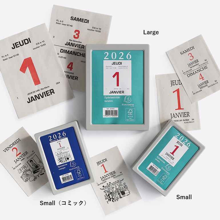 【季節商品/セール】EXACOMPTA エグザコンタ｜日めくりカレンダー(小)  2026