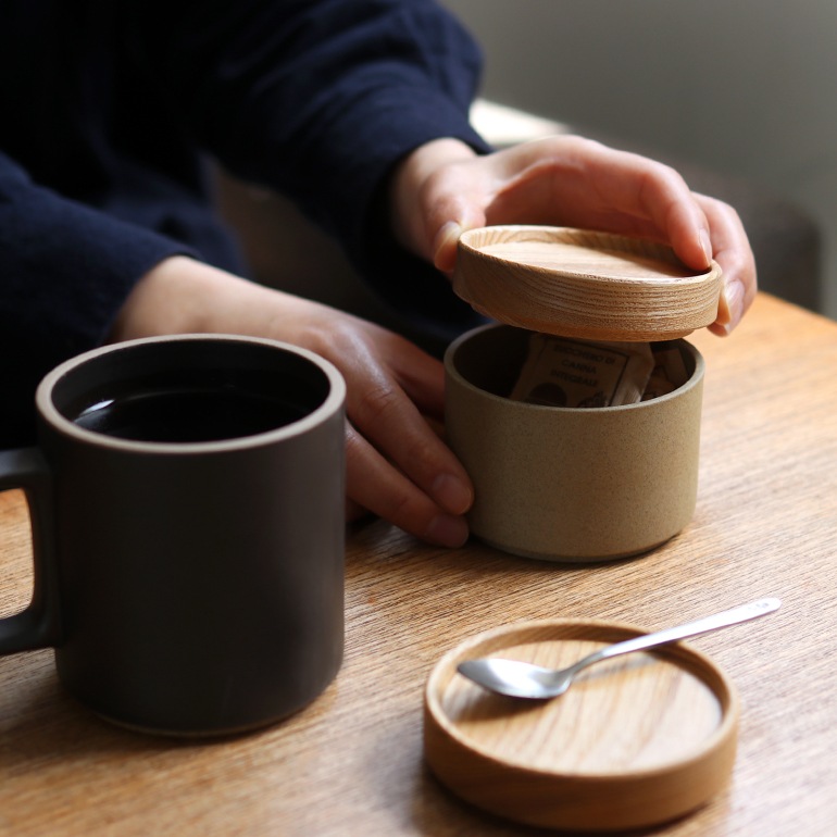 HASAMI PORCELAIN ハサミポーセリン｜Tray Lid 85mm (アッシュ) HP022