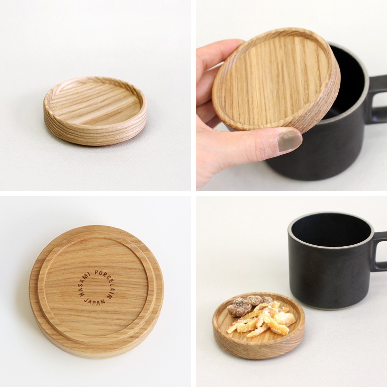 HASAMI PORCELAIN ハサミポーセリン｜Tray Lid 85mm (アッシュ) HP022