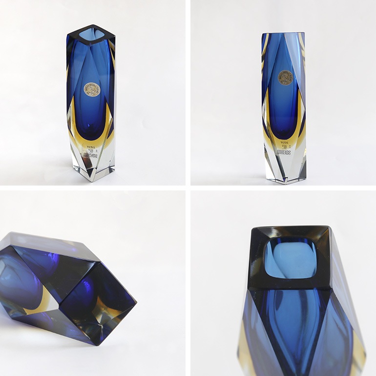 VINTAGE｜BUCELLA CRISTALLI Flower Vase イタリア製