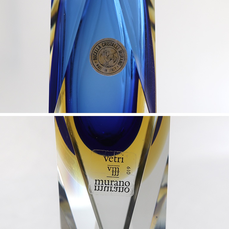 VINTAGE｜BUCELLA CRISTALLI Flower Vase イタリア製
