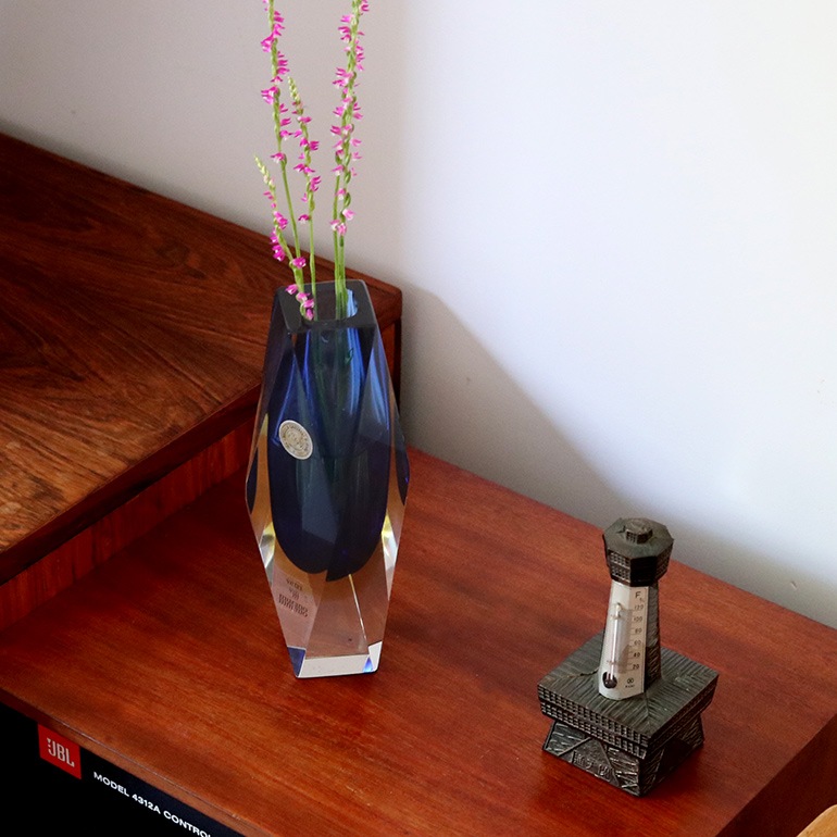 VINTAGE｜BUCELLA CRISTALLI Flower Vase イタリア製
