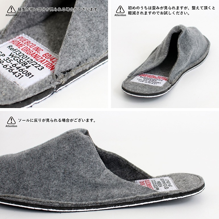 PUEBCO プエブコ｜SLIPPER(DARK GRAY)