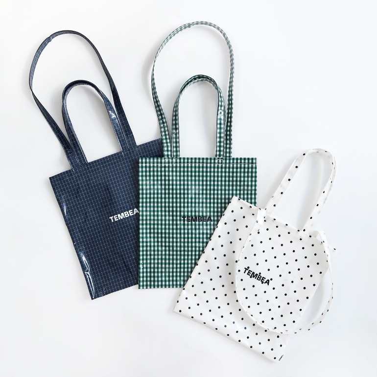 TEMBEA テンベア｜3HANDLE TOTE　CHECK BLUE