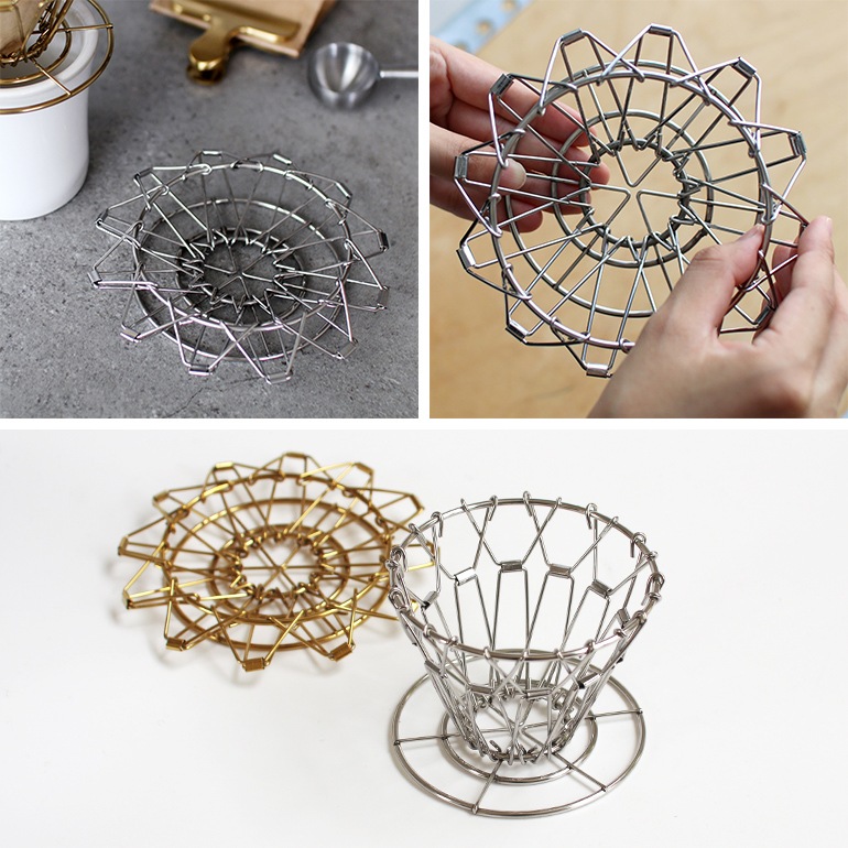 KIKKERLAND キッカーランド｜Brass Collapsible Coffee Dripper(折りたたみ式ドリッパー)