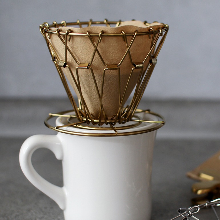 KIKKERLAND キッカーランド｜Brass Collapsible Coffee Dripper(折りたたみ式ドリッパー)