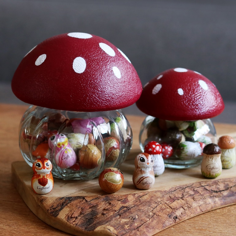 カファレル 森のきのこポット 白