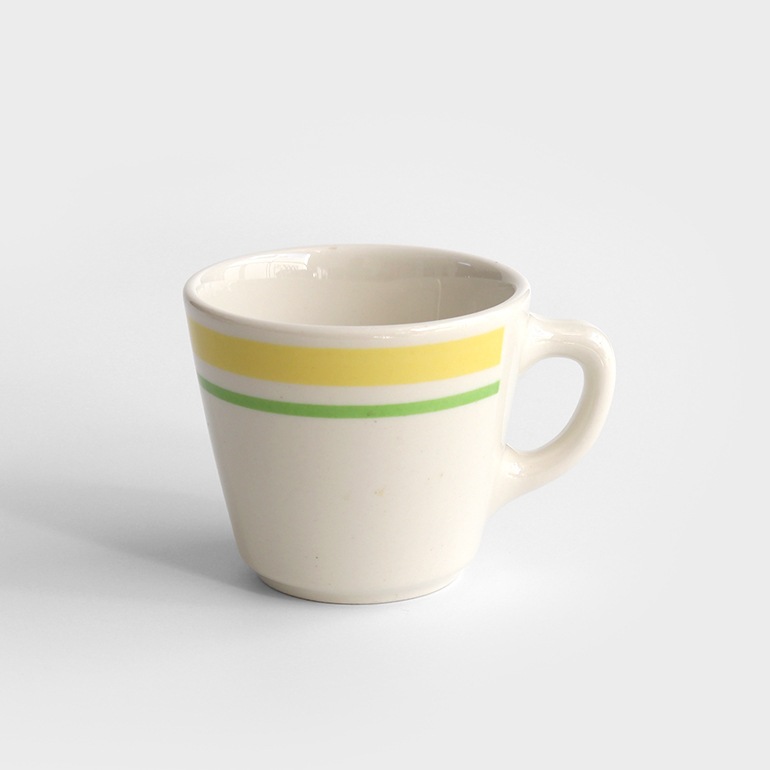 VINTAGE｜HOMER LAUGHLIN MUG【YELLOW LINE】