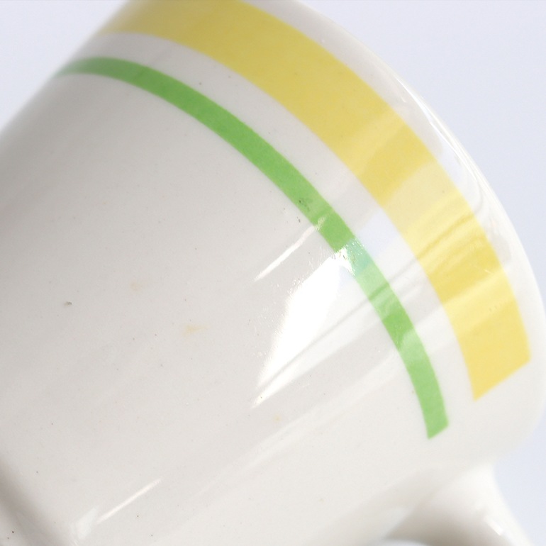 VINTAGE｜HOMER LAUGHLIN MUG【YELLOW LINE】