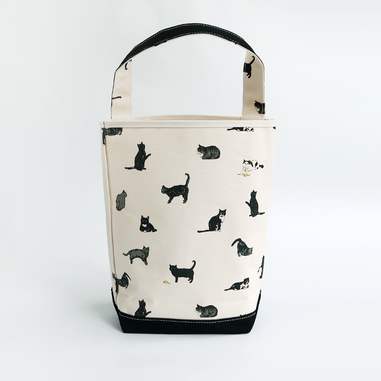 TEMBEA テンベア｜BAGUETTE TOTE MEDIUM　CAT/BLACK