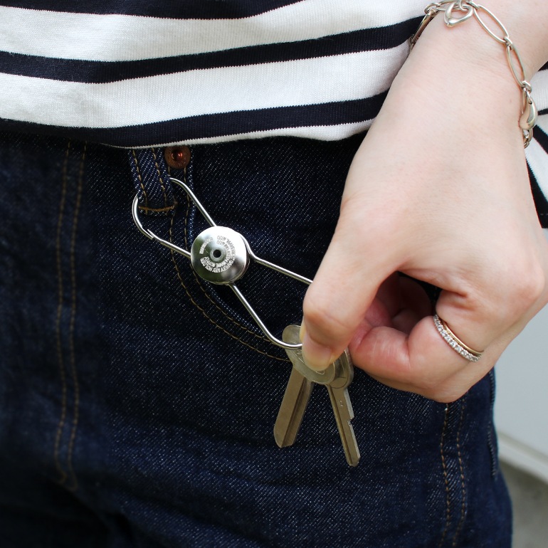 CANDY DESIGN&WORKS キャンディデザイン＆ワークス｜Maverick Revolving Keyring【Nickel-plated】【Nickel-plated×Brass】