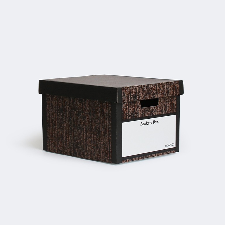 Fellowes フェローズ｜BANKERS BOX 703sボックス 3個1パック（ウッドグレイン）
