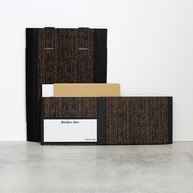 Fellowes フェローズ｜BANKERS BOX 703sボックス 3個1パック（ウッドグレイン）