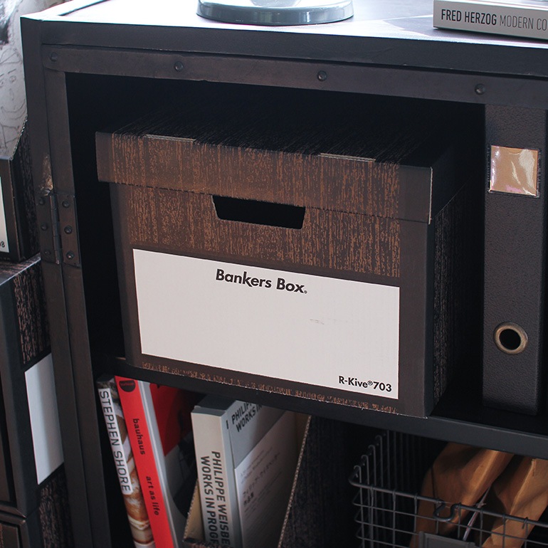 Fellowes フェローズ｜BANKERS BOX 703sボックス 3個1パック（ウッドグレイン）