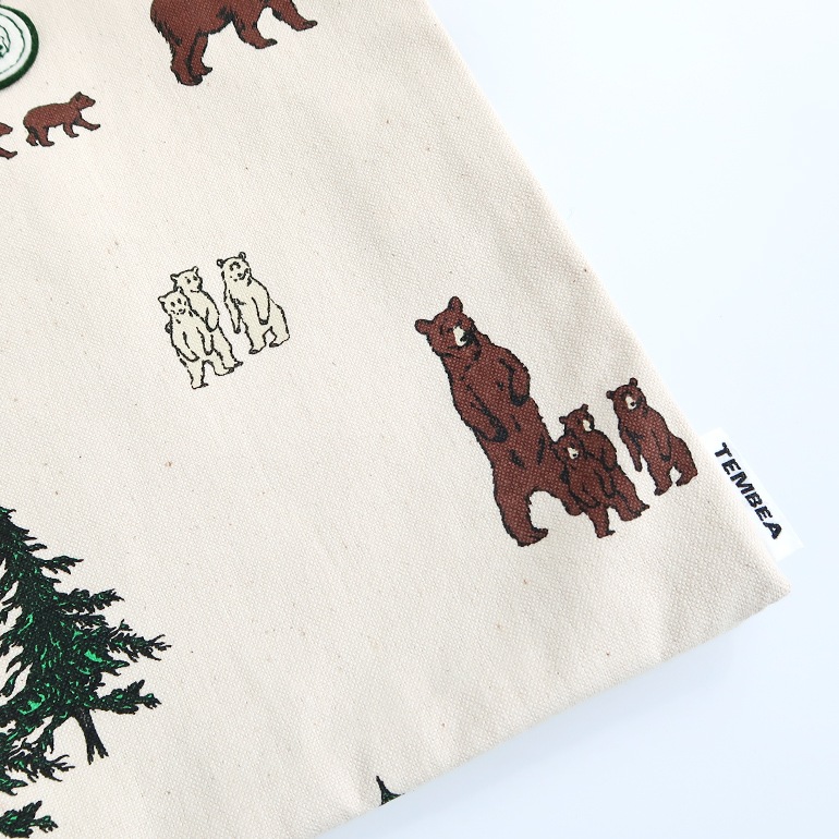 TEMBEA テンベア｜3HANDLE TOTE SMALL　BEAR+WAPPEN/CHOCO