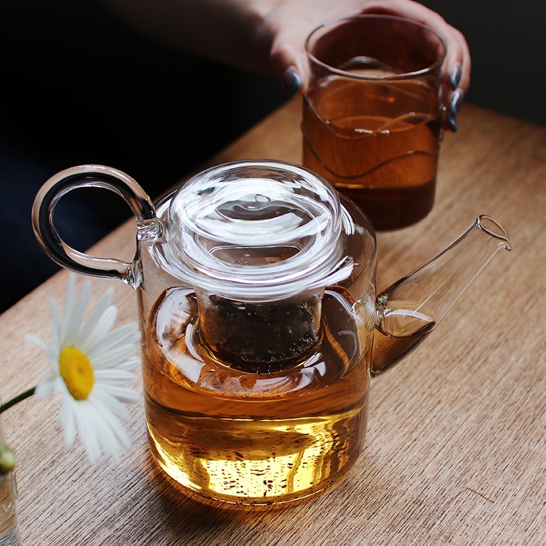 ICHENDORF MILANO イッケンドルフ ミラノ｜PIUMA Tall Tea Pot with filter ピウマ ガラス ティーポット 3点セット トール