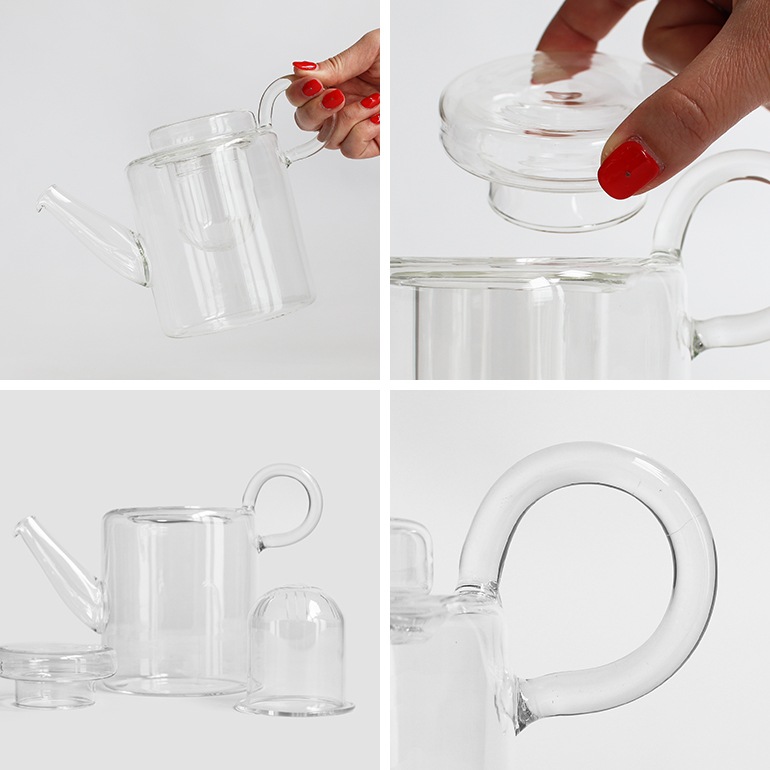 ICHENDORF MILANO イッケンドルフ ミラノ｜PIUMA Tall Tea Pot with filter ピウマ ガラス ティーポット 3点セット トール