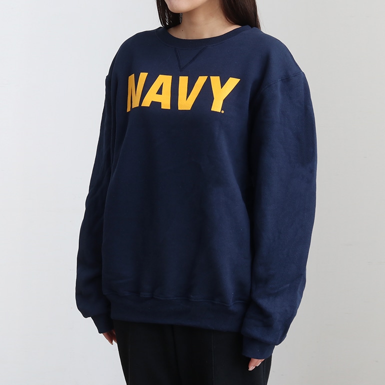 90s USNAVY SOFFE USA製 スウェット 長袖 古着 90s USA製 Soffe 「NAVY」 ストレート ミリタリー