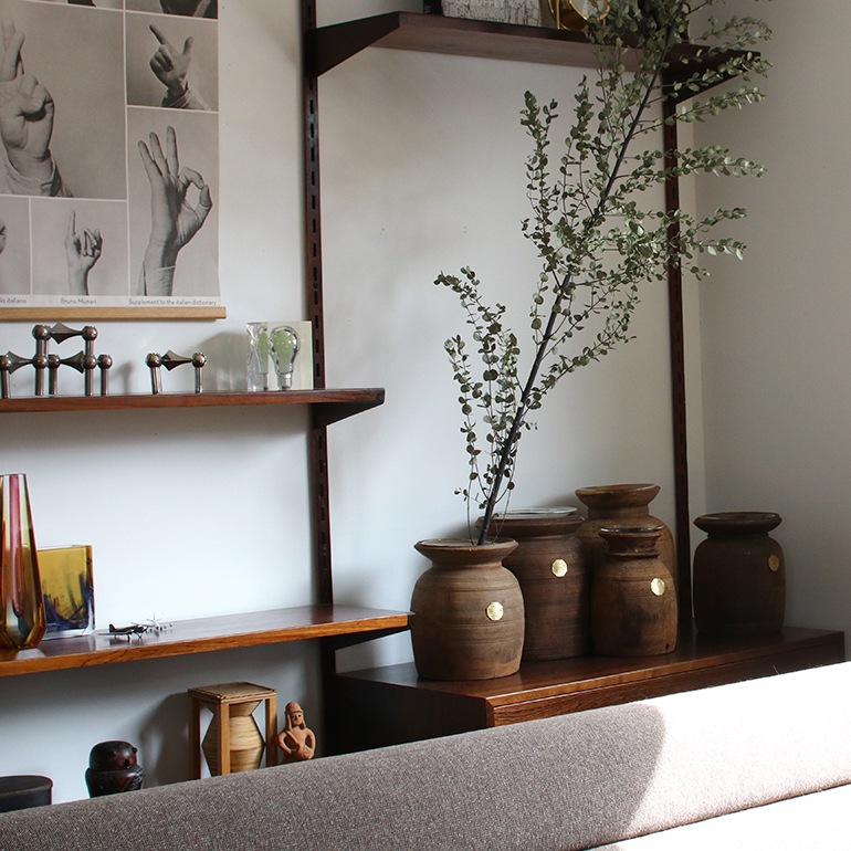 【Puebco】Vintage Wooden Pot VINTAGE WOODEN POT W/GLASS CYLINDER – PUEBCO ONLINE STORE