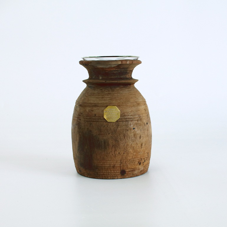 PUEBCO プエブコ｜VINTAGE WOODEN POT W/GLASS CYLINDER