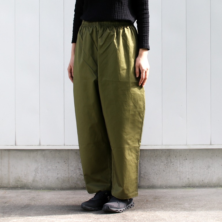VOIRY ヴォイリー｜SUNDAY PANTS-BACK SATIN　KHAKI