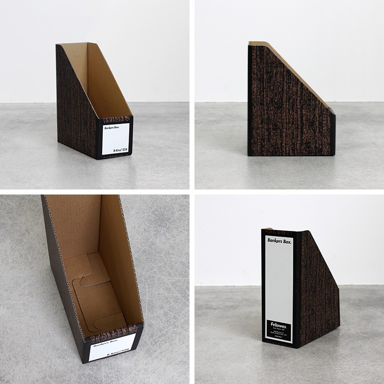 Fellowes フェローズ｜BANKERS BOX 208sマガジンファイル 3個1パック（ウッドグレイン）