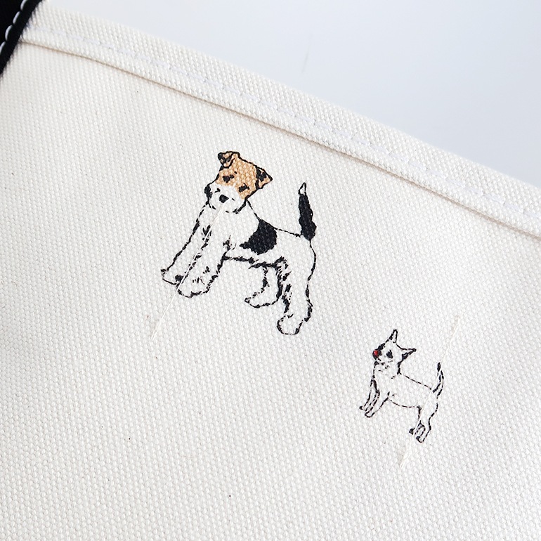 TEMBEA テンベア｜BAGUETTE TOTE SMALL　DOG-1/BLACK