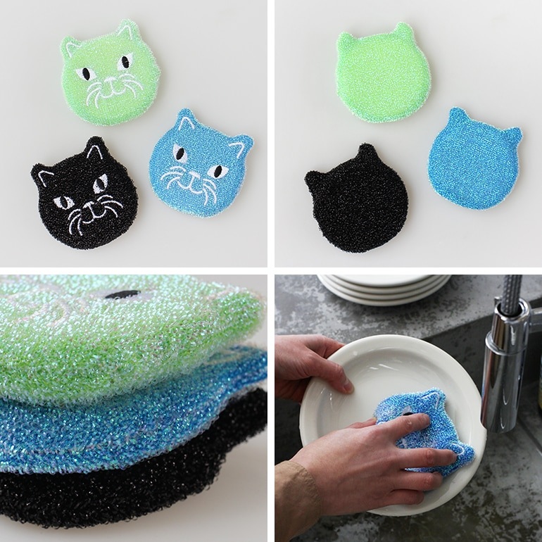 KIKKERLAND キッカーランド｜KITTY SCRUB SPONGE(3個組)