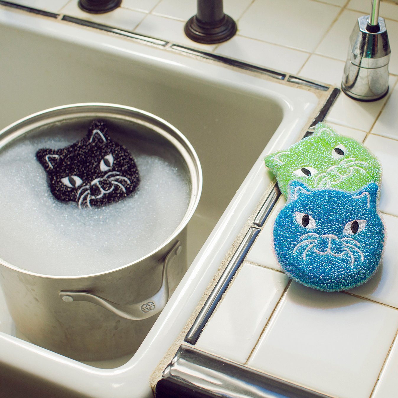 KIKKERLAND キッカーランド｜KITTY SCRUB SPONGE(3個組)