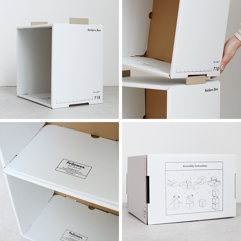 Fellowes フェローズ｜BANKERS BOX 718ファイルキューブ 2個1パック