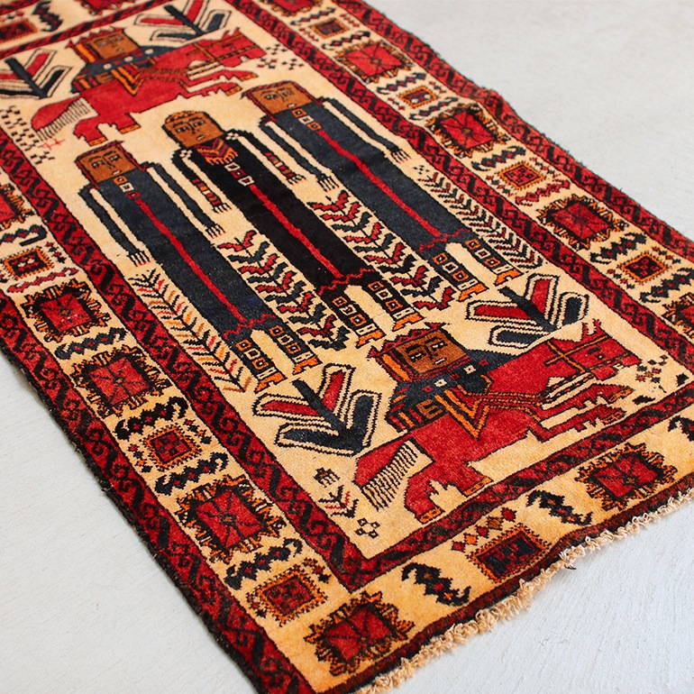 VINTAGE｜Tribal Rug （162×87）