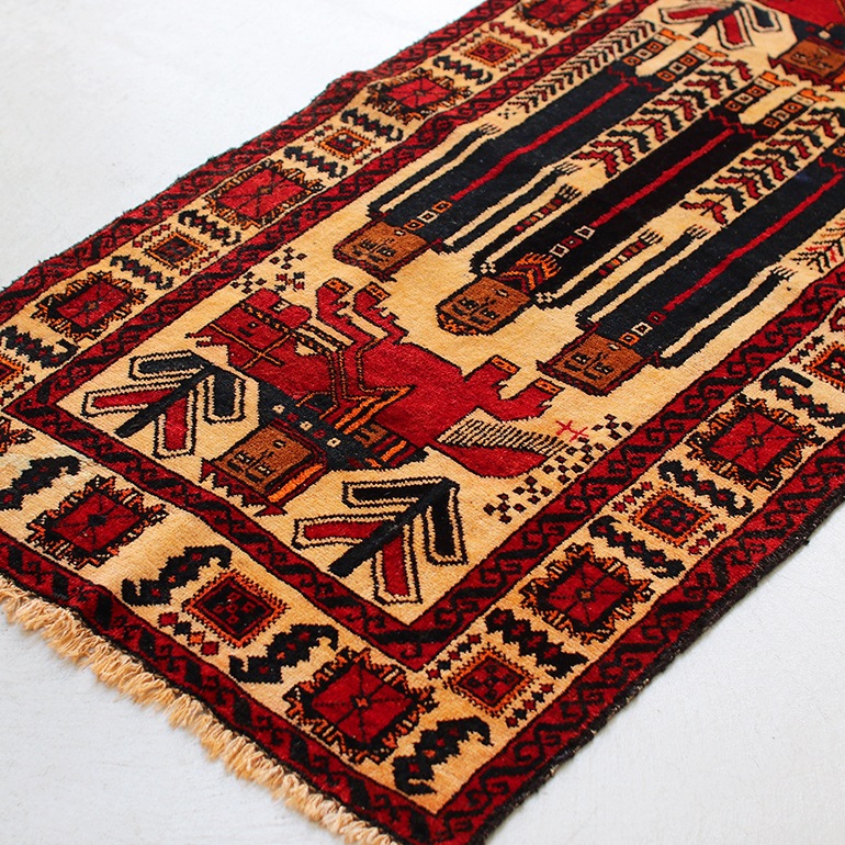VINTAGE｜Tribal Rug （162×87）