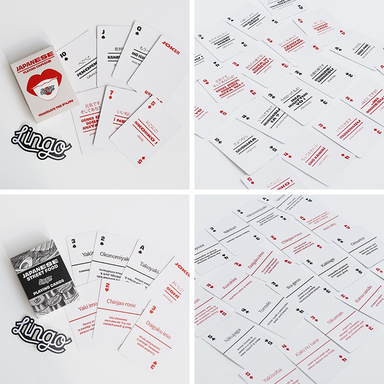 【取扱い終了/セール】Lingo リンゴ｜Lingo Playing Cards　Japanese Cards/Japanese Street Food Cards/Arts of Asia トランプ