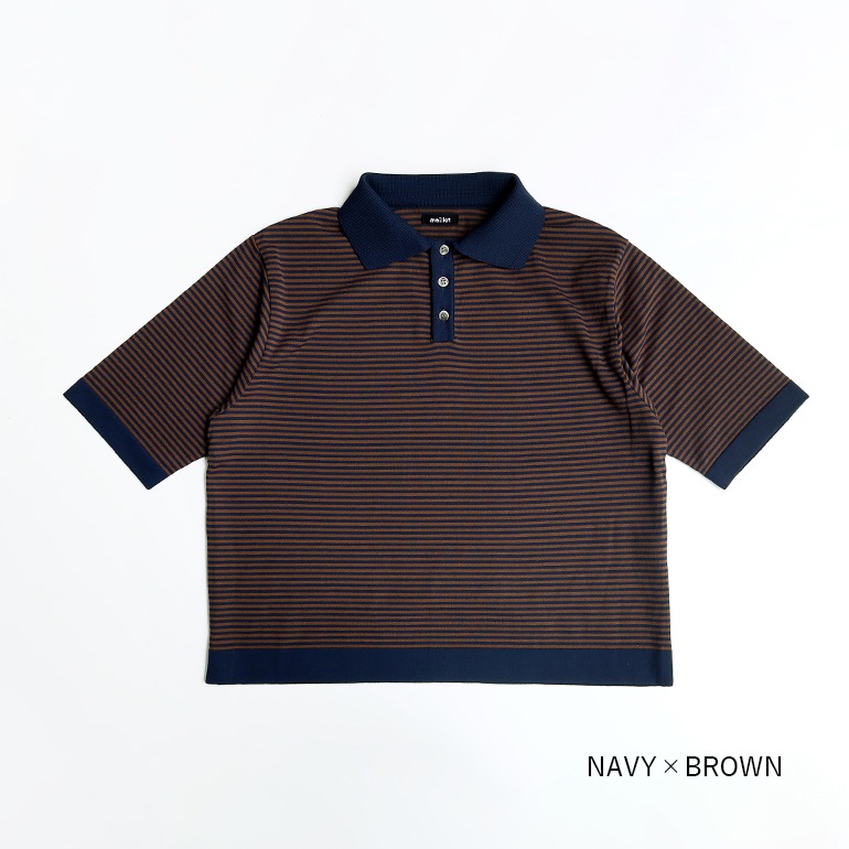 maillot マイヨ｜“mature” mature border polo【全4色】