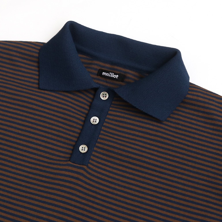 maillot マイヨ｜“mature” mature border polo【全4色】
