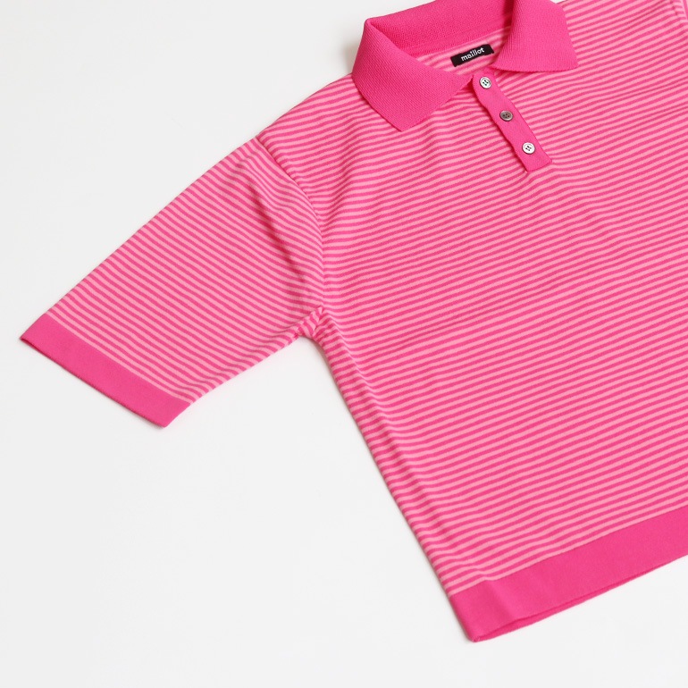 maillot マイヨ｜“mature” mature border polo【全4色】