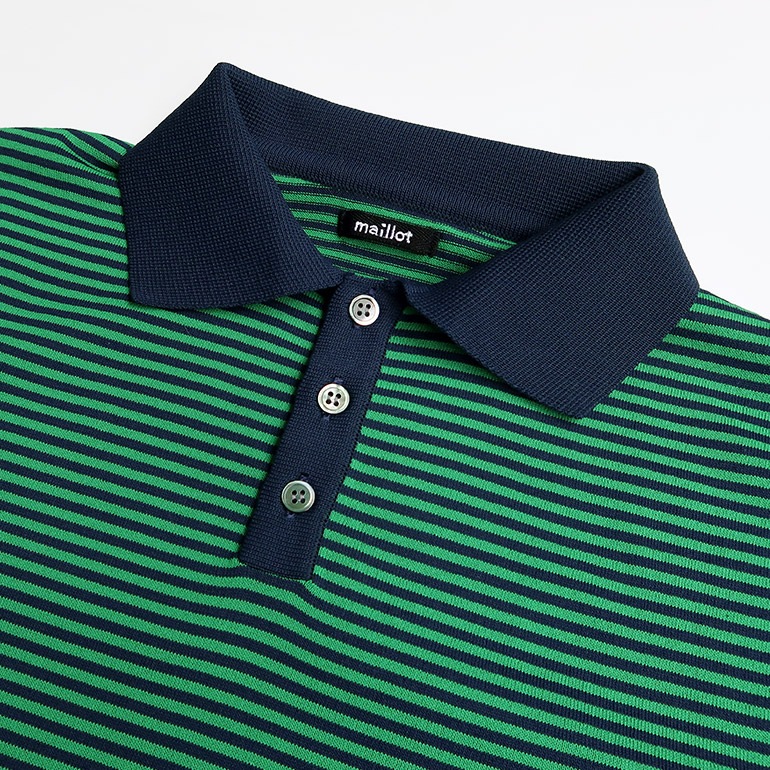 maillot マイヨ｜“mature” mature border polo【全4色】