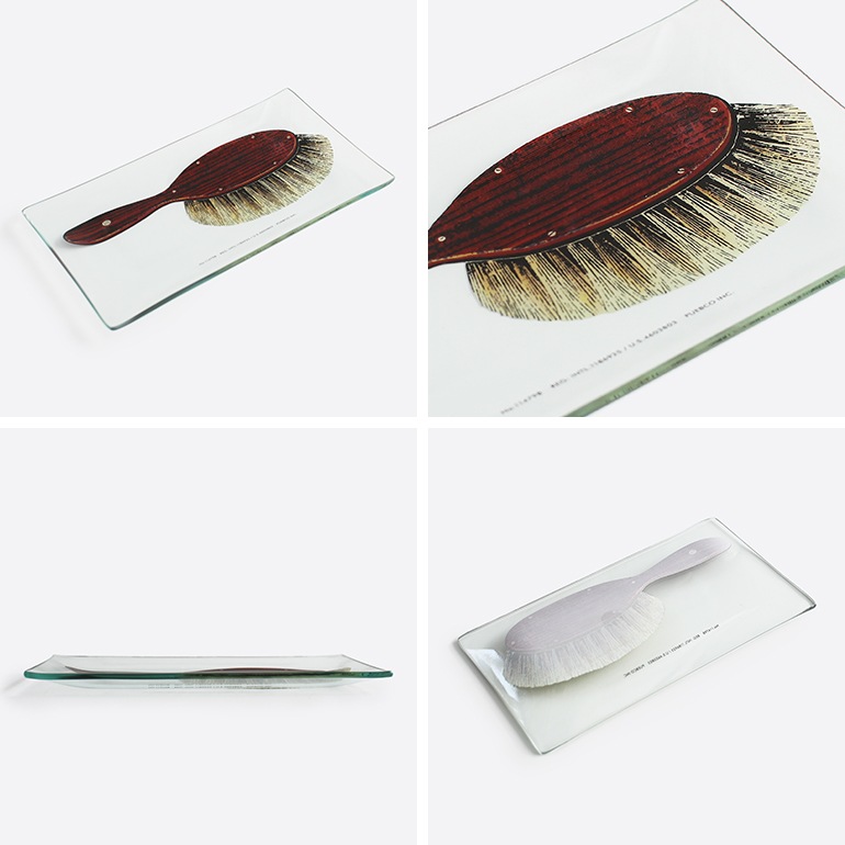 PUEBCO プエブコ｜PRINTED GLASS TRAY Hair Brush