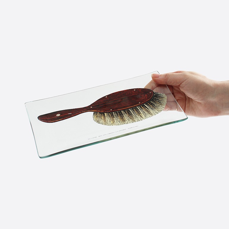 PUEBCO プエブコ｜PRINTED GLASS TRAY Hair Brush